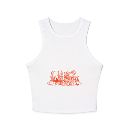 Halloween-Themen Damen Micro Rib Racer Tank Top
