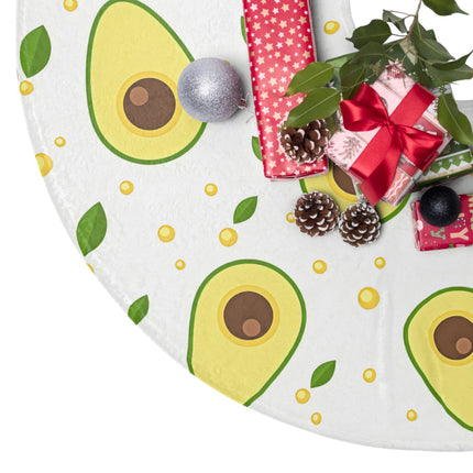 Cute Avacado Pattern design themed Christmas Tree Skirts