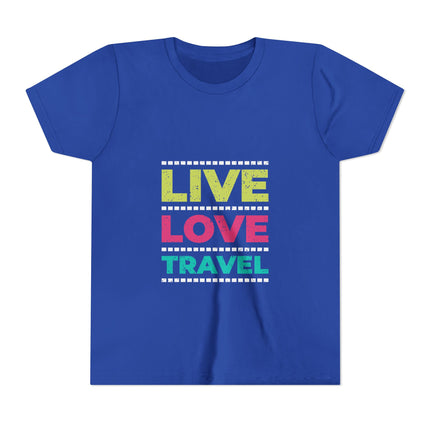 Kurzärmeliges Jugend-T-Shirt mit Typografie-Motiv