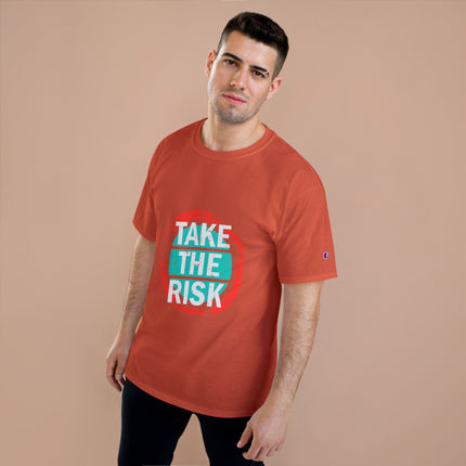 Champion-T-Shirt mit Typografie-Motiv