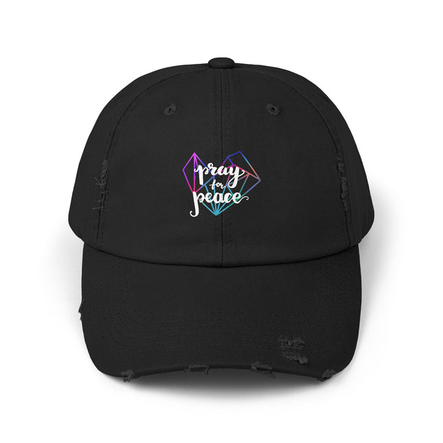 Unisex Distressed Cap mit Typografie-Motiven 