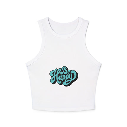 Typography themed Women's Micro Rib Racer Tank Top