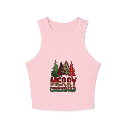 Weihnachtliches Damen Micro Rib Racer Tank Top