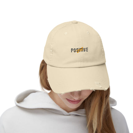 Unisex Distressed Cap mit Typografie-Motiven 