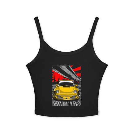 Auto-Enthusiasten Themen Damen Spaghetti Strap Tank Top 