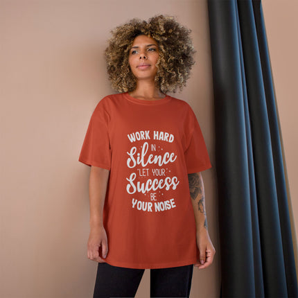Champion-T-Shirt mit Typografie-Motiv