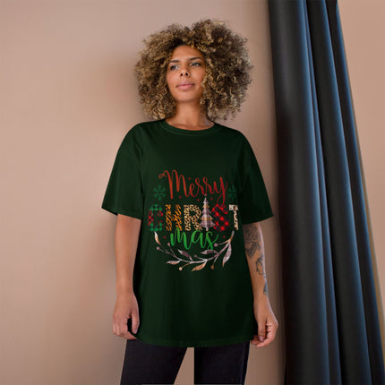 Champion-T-Shirt mit Weihnachtsmotiv