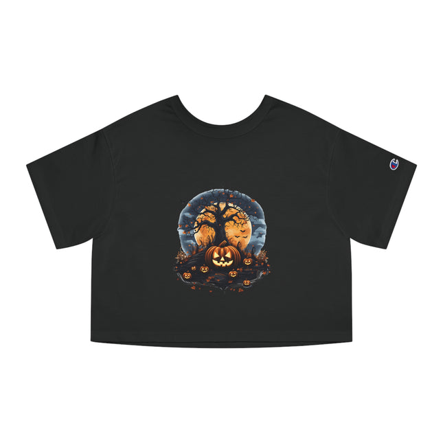 Champion Damen Heritage Cropper T-Shirt mit Halloween-Motiv