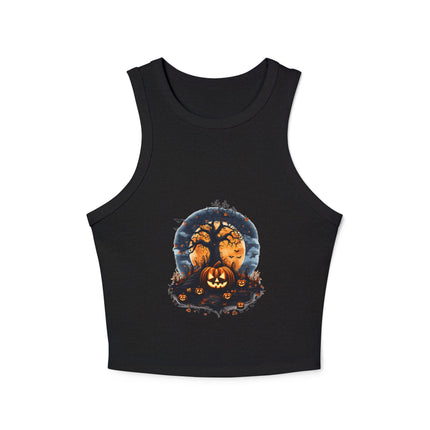 Halloween-Themen Damen Micro Rib Racer Tank Top