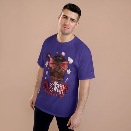 Champion-T-Shirt mit Weihnachtsmotiv