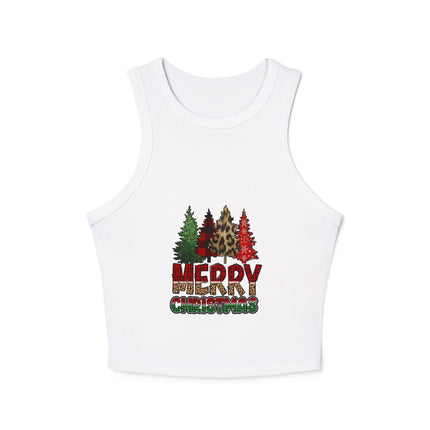 Weihnachtliches Damen Micro Rib Racer Tank Top