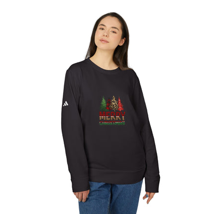 Christmas themed Adidas Unisex Fleece Crewneck Sweatshirt
