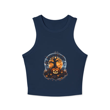 Halloween-Themen Damen Micro Rib Racer Tank Top