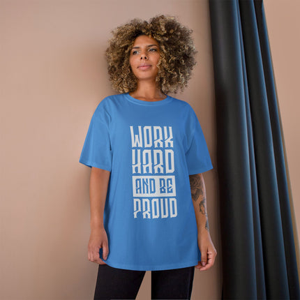 Champion-T-Shirt mit Typografie-Motiv