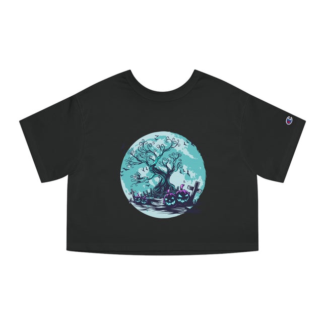 Champion Damen Heritage Cropper T-Shirt mit Halloween-Motiv