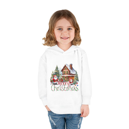 Christmas themed Toddler Pullover Fleece Hoodie