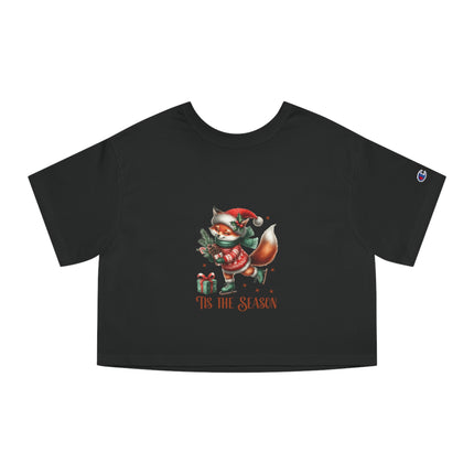 Champion Damen Heritage Cropper T-Shirt mit Weihnachtsmotiv