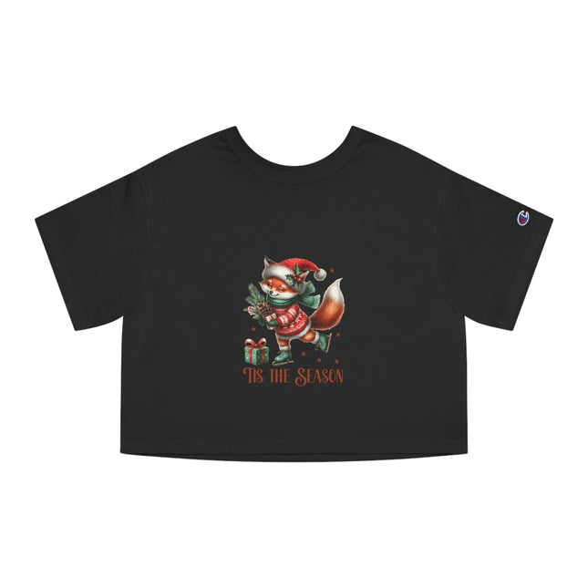 Champion Damen Heritage Cropper T-Shirt mit Weihnachtsmotiv