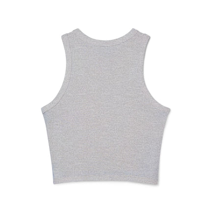 Damen Micro Rib Racer Tank Top mit Typografie-Motiven