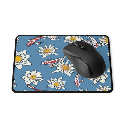 Rutschfestes Gaming-Mauspad mit blauem und weißem Blumenmuster