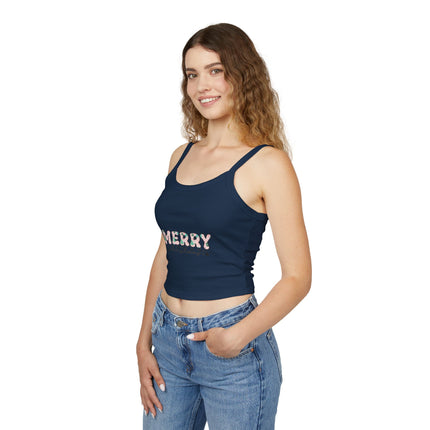 Weihnachtsmotiv Damen Spaghettiträger Tank Top 