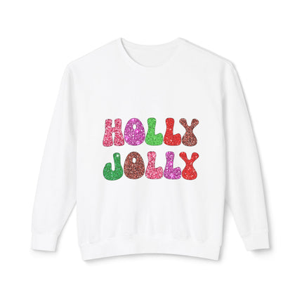 Christmas themed Unisex Lightweight Crewneck Sweatshirt