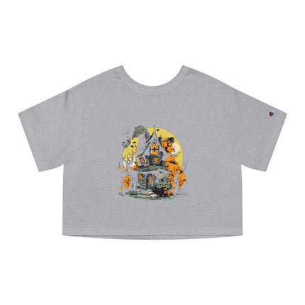 Champion Damen Heritage Cropper T-Shirt mit Halloween-Motiv