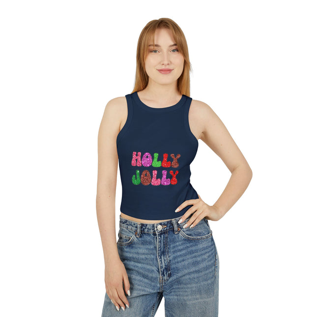 Weihnachtliches Damen Micro Rib Racer Tank Top