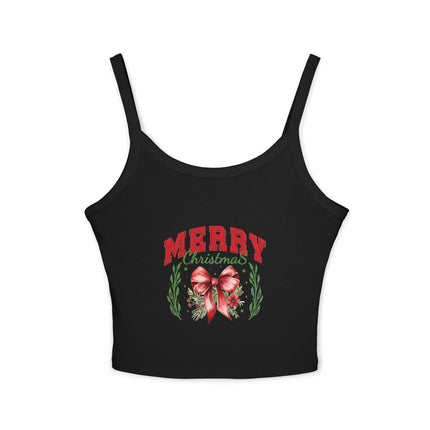 Weihnachtsmotiv Damen Spaghettiträger Tank Top 
