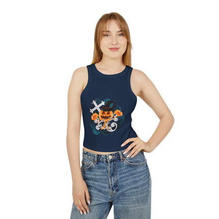 Halloween-Themen Damen Micro Rib Racer Tank Top
