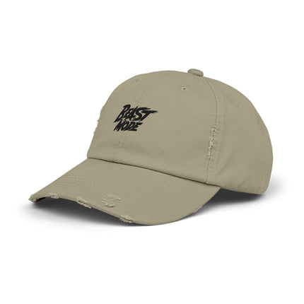 Unisex Distressed Cap mit Typografie-Motiven 