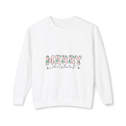 Christmas themed Unisex Lightweight Crewneck Sweatshirt