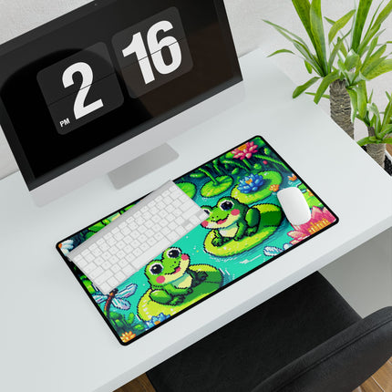 Cute 2 Frogs  design themed Desk Mats