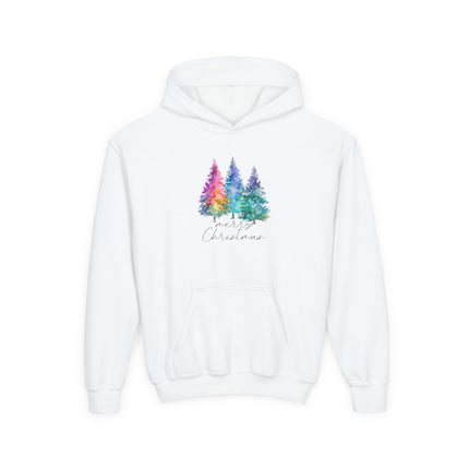 Christmas themed Youth Heavy Blend Hooded Sweatshirt