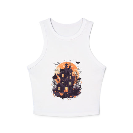 Halloween-Themen Damen Micro Rib Racer Tank Top