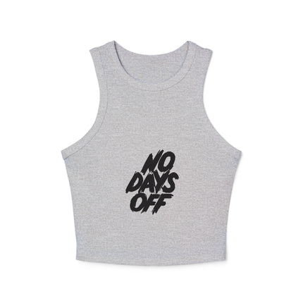 Damen Micro Rib Racer Tank Top mit Typografie-Motiven