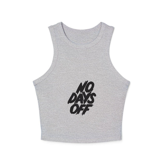 Damen Micro Rib Racer Tank Top mit Typografie-Motiven