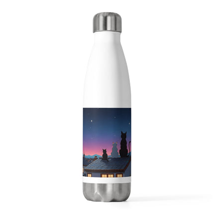 Cat looking at the sky design themed 20oz Insulated Bottle