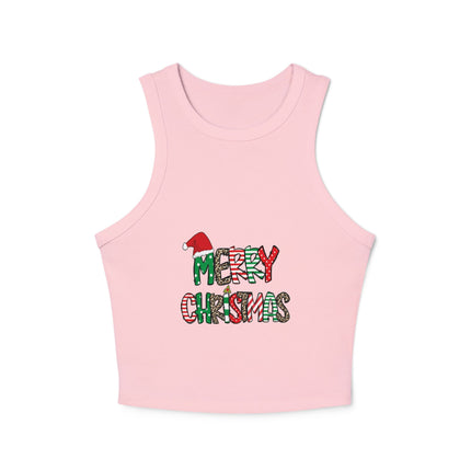 Weihnachtliches Damen Micro Rib Racer Tank Top