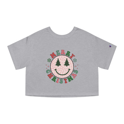 Champion Damen Heritage Cropper T-Shirt mit Weihnachtsmotiv