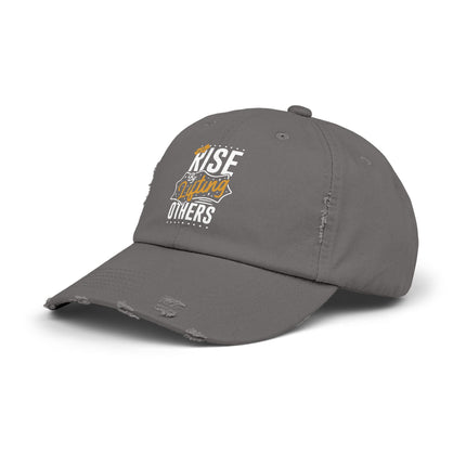 Unisex Distressed Cap mit Typografie-Motiven 