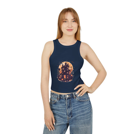 Halloween-Themen Damen Micro Rib Racer Tank Top