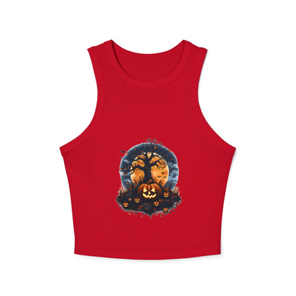 Halloween-Themen Damen Micro Rib Racer Tank Top