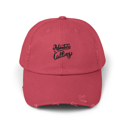 Unisex Distressed Cap mit Typografie-Motiven 