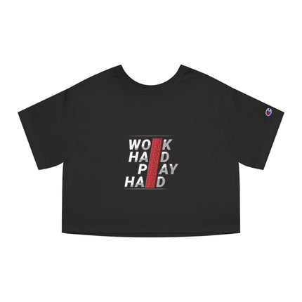 Typography themed Champion Women's Heritage Cropper T-Shirt