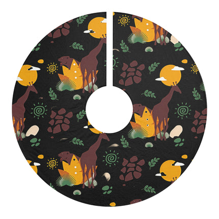 Cute Giraffe Pattern design themed Christmas Tree Skirts