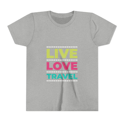 Kurzärmeliges Jugend-T-Shirt mit Typografie-Motiv
