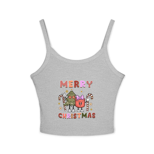 Weihnachtsmotiv Damen Spaghettiträger Tank Top 