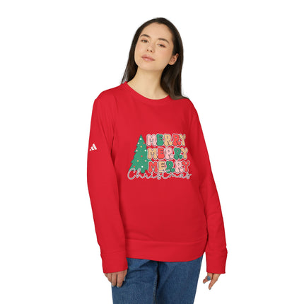 Christmas themed Adidas Unisex Fleece Crewneck Sweatshirt