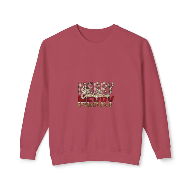 Christmas themed Unisex Lightweight Crewneck Sweatshirt